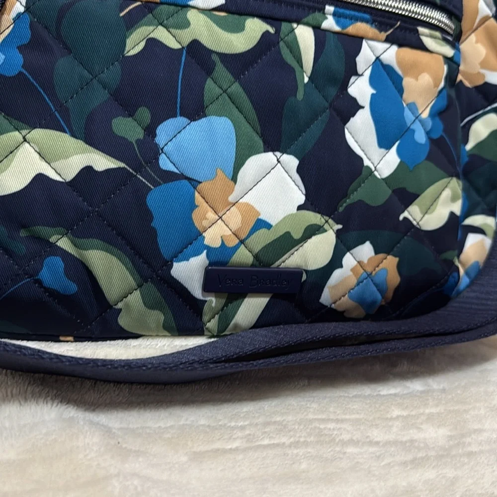 Vera Bradley Performance Twill Triple Zip Hipster Crossbody Bag - Immersed Bloom